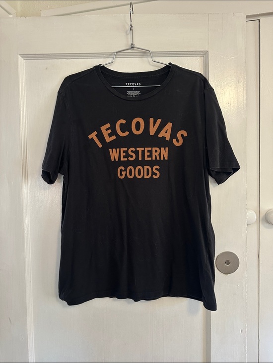 Tecovas Other - Tecovas Black Tee with Rust 'Tecovas Western Goods' Print